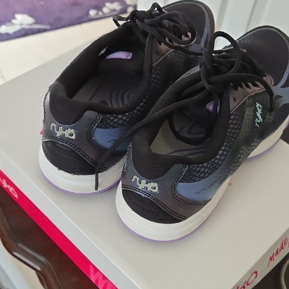 Ryka Black and Teal Women's Sneakers - Picture 5 of 7